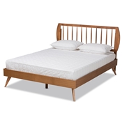 Baxton Studio Emiko Modern and Contemporary Walnut Brown Finished Wood Full Size Platform Bed Baxton Studio restaurant furniture, hotel furniture, commercial furniture, wholesale bedroom furniture, wholesale full, classic full